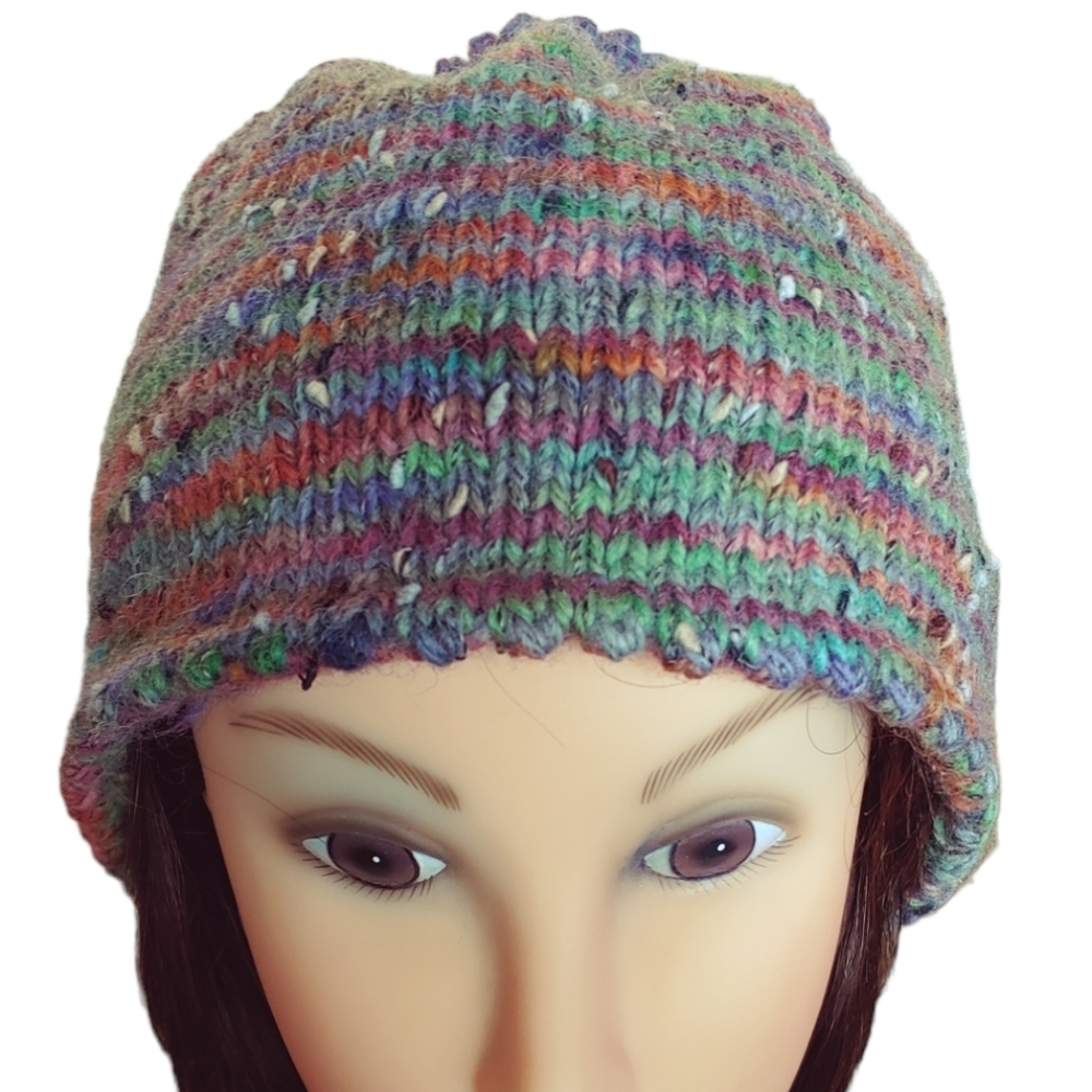 Handmade Winter Beanie Knitted Wool Hat Cap Warm and Thick - Picture 6 of 10